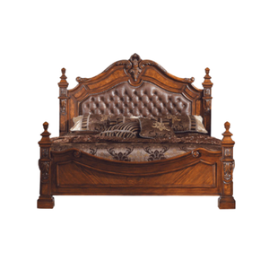 Luxury <b>Antique</b> Furniture Wooden <b>Bed</b> Set High Quality Materials Teak Solid Wood <b>Bed</b> For Hotel Bedroom Furniture - Product Image 1