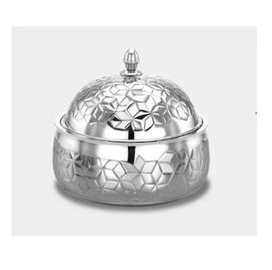 Casserole de luxe faite à la main de la meilleure qualité Forme ronde Cuisine de table Utilisation du réchauffement des aliments Pot en métal du Moyen-Orient de haute qualité - Product Image 1