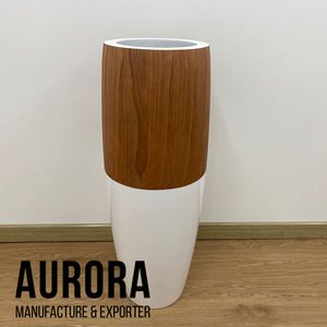 แผ่นวีเนียร์ทรงกระบอกไฟเบอร์กลาสทนทานทันสมัยเหมาะสำหรับบังระเบียงบ้านและผนังสีเขียวใช้งานได้อเนกประสงค์ในสวน - Product Image 2