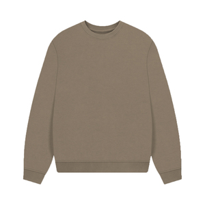 Sudadera Ecológica para Mujer, de Uso Diario, con Bordado Sólido, Transpirable, de Cuello Redondo, Color Chocolate, Resistente al Viento, de Poliéster/Algodón - Product Image 1