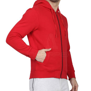 Fleece French Terry Heavyweight 100% Cotton Full Zip up Hoodie Fabricantes Streetwear Recortada Zip up Hoodie para hombres - Product Image 5