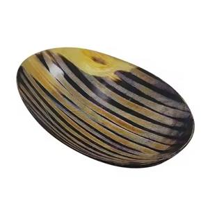 Bandeja Redonda de Cuerno para Servir, Bandeja Decorativa para Aperitivos, Frutas, Vajilla de Desayuno, Decoración Artesanal para el Hogar, Bandeja de Color Natural de Cuerno - Product Image 2