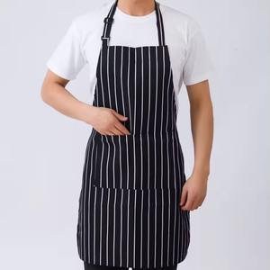 Compre al por mayor delantales de rayas impresas con delantal de chef comercial con logotipo personalizado para cocina restaurante pintura - Product Image 3