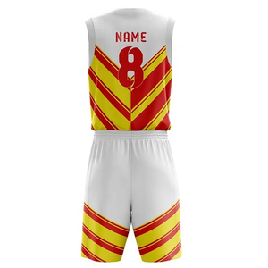 Uniformes de baloncesto con logotipo personalizado para hombre, conjunto sin mangas estampado por sublimación transpirable de alta calidad, opción de talla grande, servicio OEM - Product Image 3