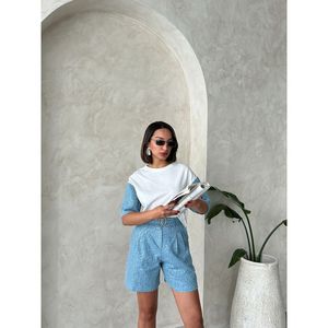 T-shirt pour femme avec détail sur les manches - Product Image 6