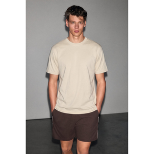 T-shirt à col rond en coton biologique doux et extensible pour homme GRIMELANGE FAYON - Product Image 2