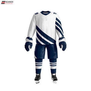 Pantalon de hockey sur glace respirant et unisexe personnalisé ensemble d'uniformes en jersey vêtements de sport uniques pour adultes service OEM disponible - Product Image 3