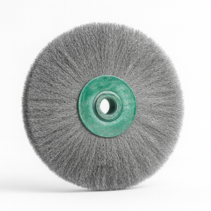 Brosse à roue en fil de fer galvanisé très demandée pour le nettoyage des tuyaux, des tubes et des canaux métalliques, disponible au prix d'exportation - Product Image 1