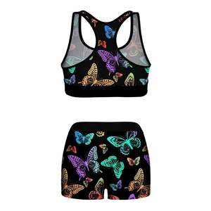 Séchage rapide femmes Sublimation sport soutien-gorge Shorts sans couture Gym Compression Yoga course entraînement ensembles de Fitness personnalisés - Product Image 2