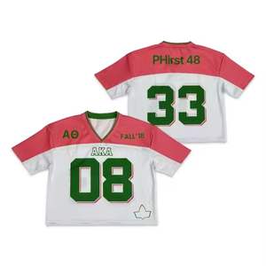 Camiseta de fútbol americano con logotipo personalizado y precio al por mayor, camiseta de fútbol de tela transpirable, camiseta americana a la venta - Product Image 2