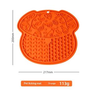 Dog Licking <b>Mat</b> & Slow-Feeding Bowl with <b>Silicone</b> Suction Cup Anti-Choking Design Waterproof & Easy to Clean Portable Outdoor - Product Image 2