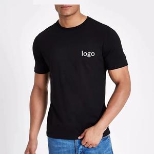 T-shirt de sport coupe ajustée en coton pour hommes, t-shirt basique de gymnastique uni avec broderie personnalisée, nouvel arrivage - Product Image 3