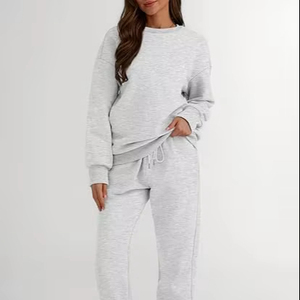 Conjunto Deportivo Informal para Mujer, Estilo de Vida Activo, Color Sólido, Suave, Transpirable, de Secado Rápido, Cómodo, Moda de Invierno - Product Image 1