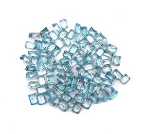 Topaze bleu ciel naturelle de qualité AAA, facettée, octogone, 7x5 mm, taille émeraude, pierre précieuse en vrac pour la fabrication de bijoux - Product Image 5