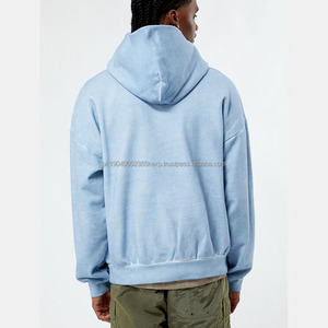 2024 New Arrival Custom Polyester/Cotton <b>Fleece</b> <b>Oversized</b> <b>Hoodies</b> for <b>Men</b> Breathable Plain Dyed Embroidered Winter - Product Image 2