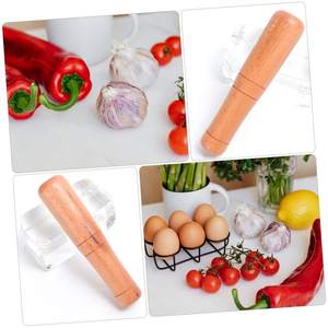 4 Uds triturador de ajo mármol Muddler Bar mezclador barman Muddler bambú Muddler tazón picadora de ajo gran mortero de madera medicina - Product Image 6