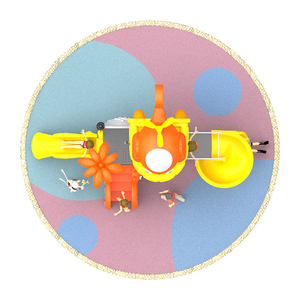 Giocattoli per bambini in plastica divertenti di buona qualità e costo-efficace parco giochi all'aperto - Product Image 3