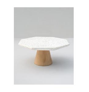 Elegante soporte de pastel de mármol con base de madera Soporte de exhibición de metal de diseño más nuevo para artículos de Hotel Restaurante Artículos de fiestas de cumpleaños - Product Image 3