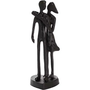 Excellent workmanship iron couple figurine sculpture adds a sense of romance to bedrooms, living rooms, or offices - Product Image 3