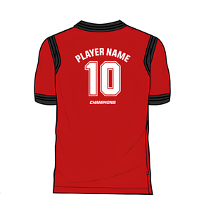 Custom V <b>Neck</b> Short Sleeve Football Jersey Shirt Soccer Uniform Training Game Match Goalkeeper <b>Padded</b> Polyester Cotton Mesh OEM - Product Image 3