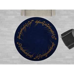Navy Blue Printed <b>Rug</b> - Modern, Easy To Clean, <b>Car</b> Mat, Salon,Velvet <b>Rug</b> - Product Image 1