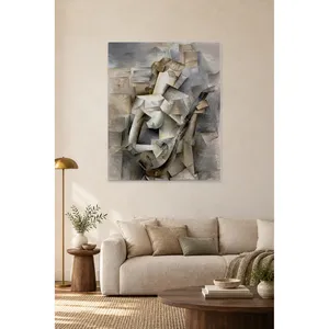 Fida Picasso Fille cubiste avec mandoline, impression sur toile - Product Image 1