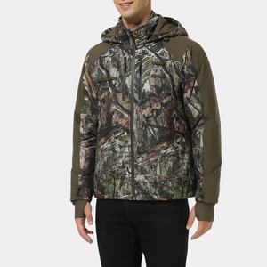 เสื้อแจ็คเก็ตกันน้ำลายพรางสำหรับผู้ชาย เนื้อผ้านุ่ม ใส่ได้ในฤดูหนาว กันลม พร้อมเทคโนโลยีวัสดุ Bayer - Product Image 2