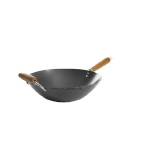 กระทะโลหะหรูหราพร้อมด้ามจับไม้ ทนทาน ล้างในเครื่องล้างจานได้ เหมาะสำหรับทำอาหารทุกวัน ราคาสมเหตุสมผล สำหรับทำปาโกราและเคียวรี - Product Image 1