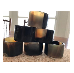 Rond de serviette en corne de buffle Table décorative taille personnalisée et produit le plus vendu accessoires décoratifs de table - Product Image 6