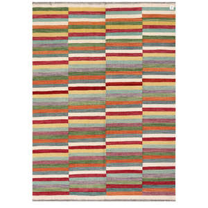 Alfombra Kilim de Maimana, Afganistán, 242 x 174 cm, Tapiz - Product Image 1