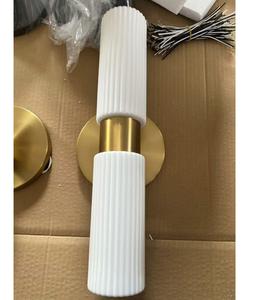 <span class=keywords><strong>Verre</strong></span> cannelé moderne intérieur vanité luminaire lit à côté pour hôtel salon Led applique murale éclairage lampe escalier lumière - Product Image 2