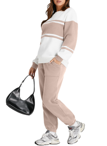 ชุดฟิตเนสสำหรับผู้หญิงชุด2ชิ้นเสื้อผ้าลำลอง2025อินเทรนด์ฤดูหนาวชุดครอปและกางเกงขายาวสำหรับผู้หญิง - Product Image 5