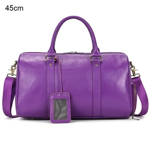 กระเป๋าดัฟเฟิลกระเป๋าหนังแท้แบบวินเทจใส่ได้ทุกเพศมีซิปน้ำหนักเบาพกพาได้ทันสมัยเล่นกีฬาเข้ายิม - Product Image 2