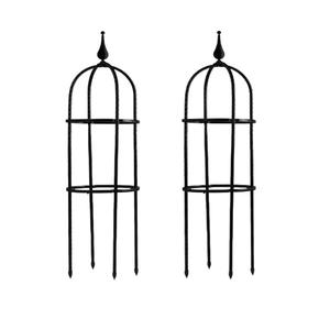 Diseño de forma de torre Topiario de hierro de alambre de Color negro para jardín Balcón Uso decorativo interior al aire libre - Product Image 6