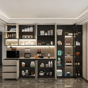 Custom Wholesale Pantry Cabinet With Melamine Board Surface Flexible Interior Planning Factory <b>Assembly</b> And Export Packing - Product Image 4