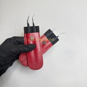 Pince à épiler GETUP BROSONS IMPEX en acier inoxydable et acrylique, anti-magnétique, anti-statique, à pointe fine et lisse de 10 mm, pour isolation des cils - Product Image 1