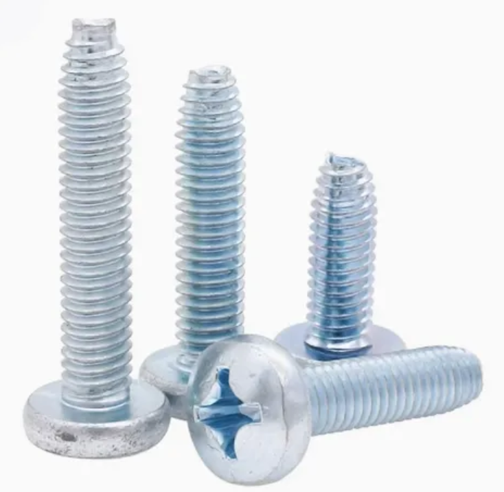 M3-M6 Hardened Carbon Steel Self-Tapping Locking Screw Stainless Steel Metal Cross Groove Pan Head Triangular Tooth Bolts Iron