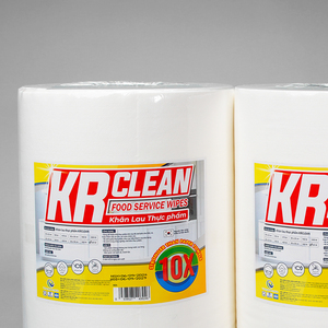 Krclean Lingettes de service alimentaire durables blanches 30x30 320 feuilles, réutilisables et nettoyantes pour l'environnement - Product Image 2