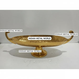 Bol de service moderne en acier inoxydable doré, design unique, bol à chocolat en métal poli, fournisseur de décoration intérieure en vente - Product Image 3