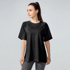 Camisetas de mujer de alta calidad, ropa de calle Sexy, camiseta de bebé, tela de punto transpirable y sostenible, Tops cortos con cuello redondo para mujer - Product Image 6