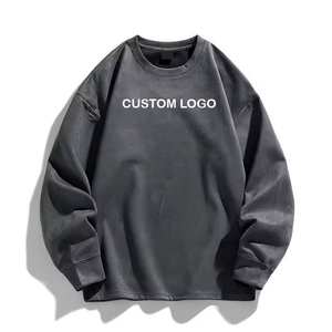 Vente chaude hommes Slim Fit Sweatshirts haute qualité coton mélangé pull basiques confortable vêtements d'hiver teint uni - Product Image 4