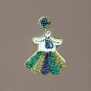 Pendientes llamativos con cuentas amarillas de Mardi Gras, pendientes de gota casuales personalizables con forma única, recién llegado - Product Image 6