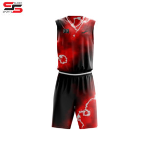 Maillots de basket-ball sans manches en polyester respirant de haute qualité pour l'été, vente en gros, ensembles de basket-ball imprimés par sublimation, OEM - Product Image 1