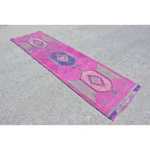 พรมปูพื้นขนาดใหญ่สไตล์ตุรกีวินเทจ27x96ฟุตยางขนแกะสีม่วงสำหรับตกแต่งห้อง - Product Image 3