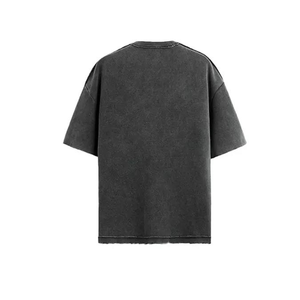 Vente en Gros T-shirts pour Hommes Logo Personnalisé Simple Extra Long Incurvé Déchiré Ourlet Scoop Bas Personnalisable Logo T-shirts Hommes - Product Image 2