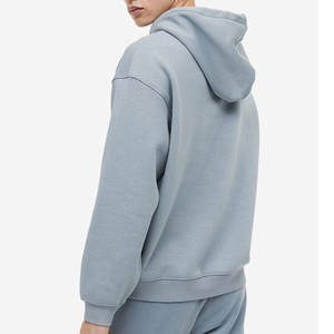 Sweat-shirt en molleton à capuche Hip-Hop unisexe à la demande des clients en gros en coton de marque privée Couples amples hiver teints en couleur unie - Product Image 4