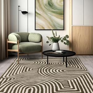 Custom Contemporary Hand Tufted Wool <b>Rug</b> Modern Geometric Pattern Carpet for Living Room Bedroom Decor - Product Image 5