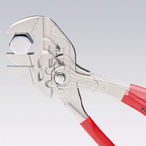 Pince à épiler chromée KNIPEX 150 mm avec largeur de serrage de 27 mm et revêtement plastique pour déboucheurs de toilettes - Product Image 6