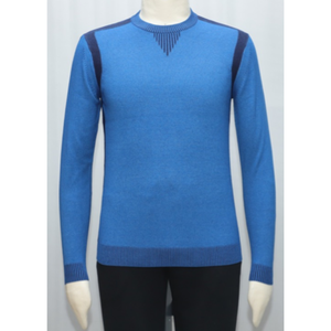 Pull en laine pour homme à col rond noir, tricot torsadé, hiver, séchage rapide, respirant, anti-boulochage, personnalisé OEM ODM standard - Product Image 3