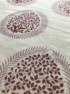 ผ้าฝ้ายพิมพ์ลายด้วยมือ ลายต้นไม้แบบดั้งเดิมของอินเดีย ลายวงกลมบูติ ผลิตด้วยมือโดยช่างฝีมือ - Product Image 3